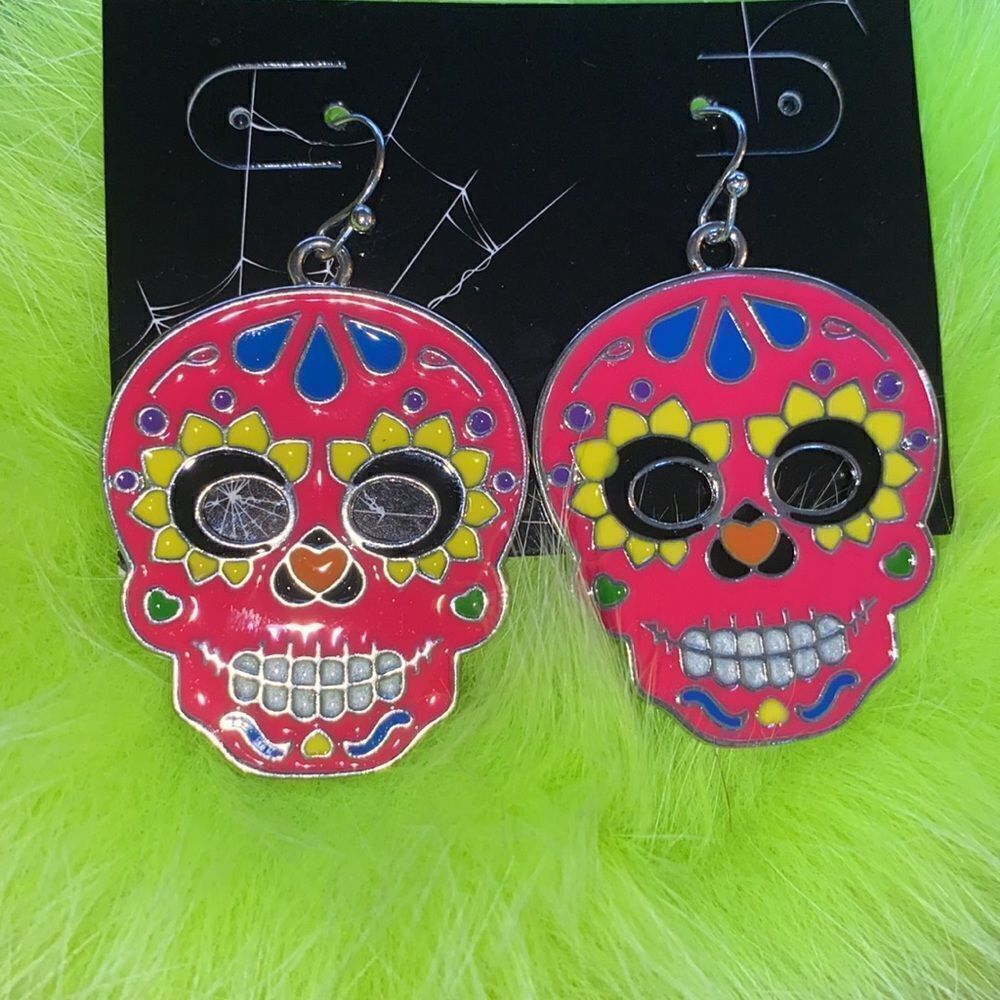 Day of the Dead Earrings - Picture 2 of 4